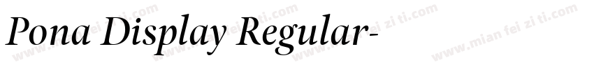 Pona Display Regular字体转换